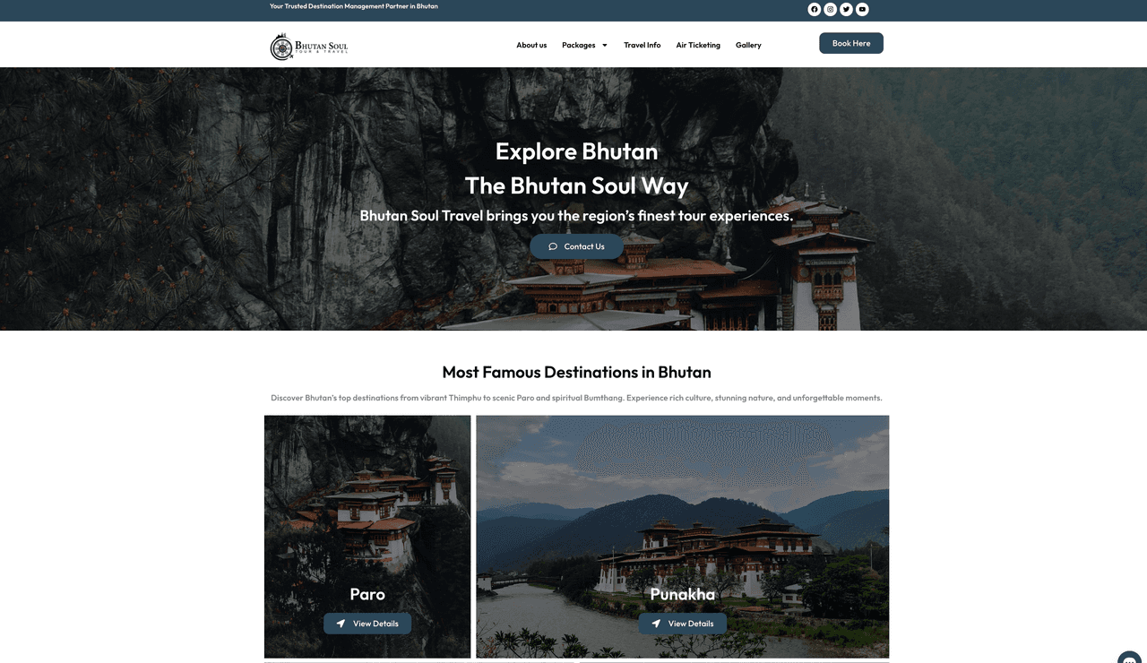 BhutanSoul Website preview